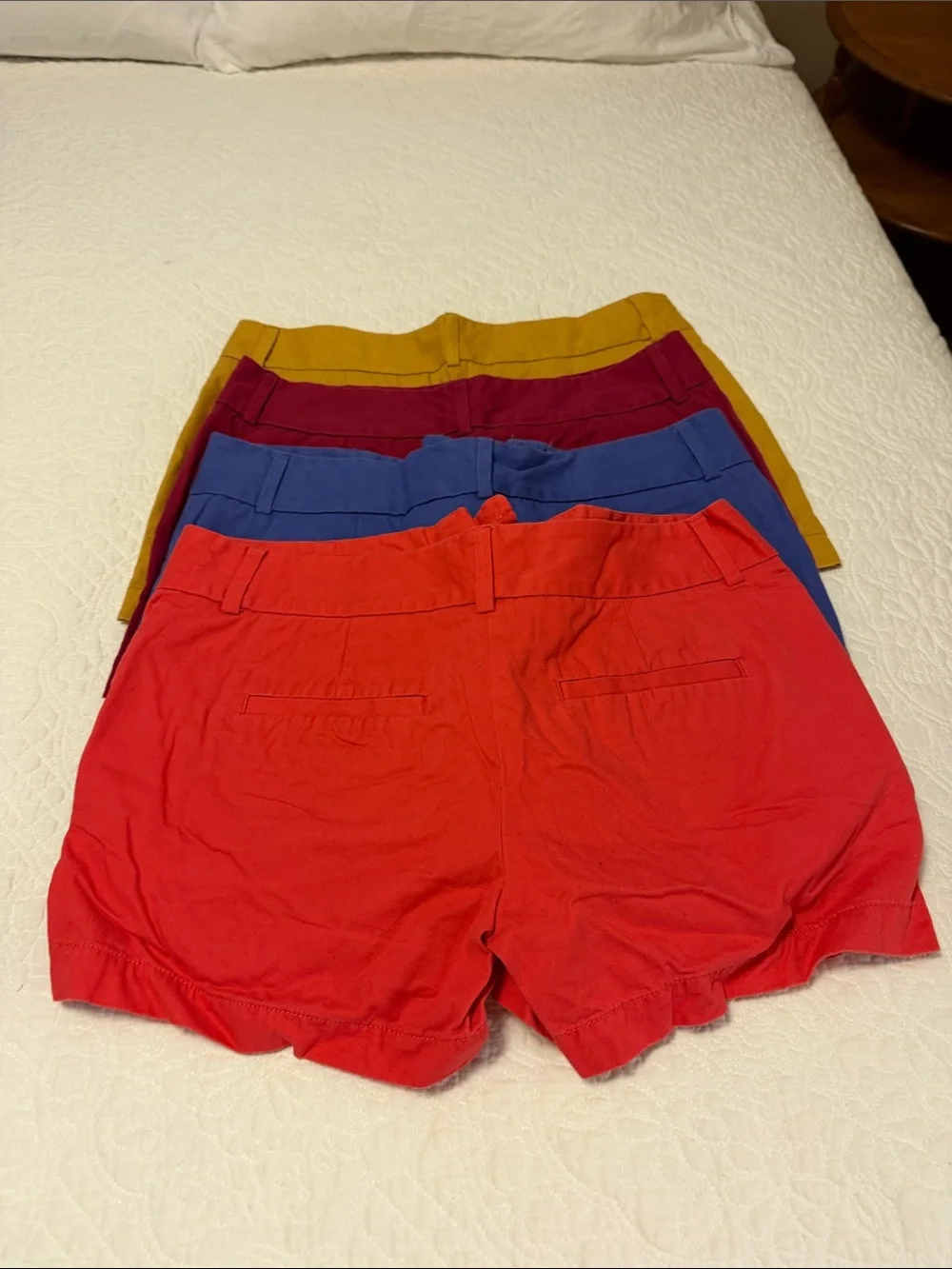 6: LOFT Women's Cotton Shorts - Mustard, Burgundy, Blue, Red, Olive, Khaki